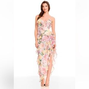 DRESS THE POPULATION Josefina Floral Dress Size Large, NWT